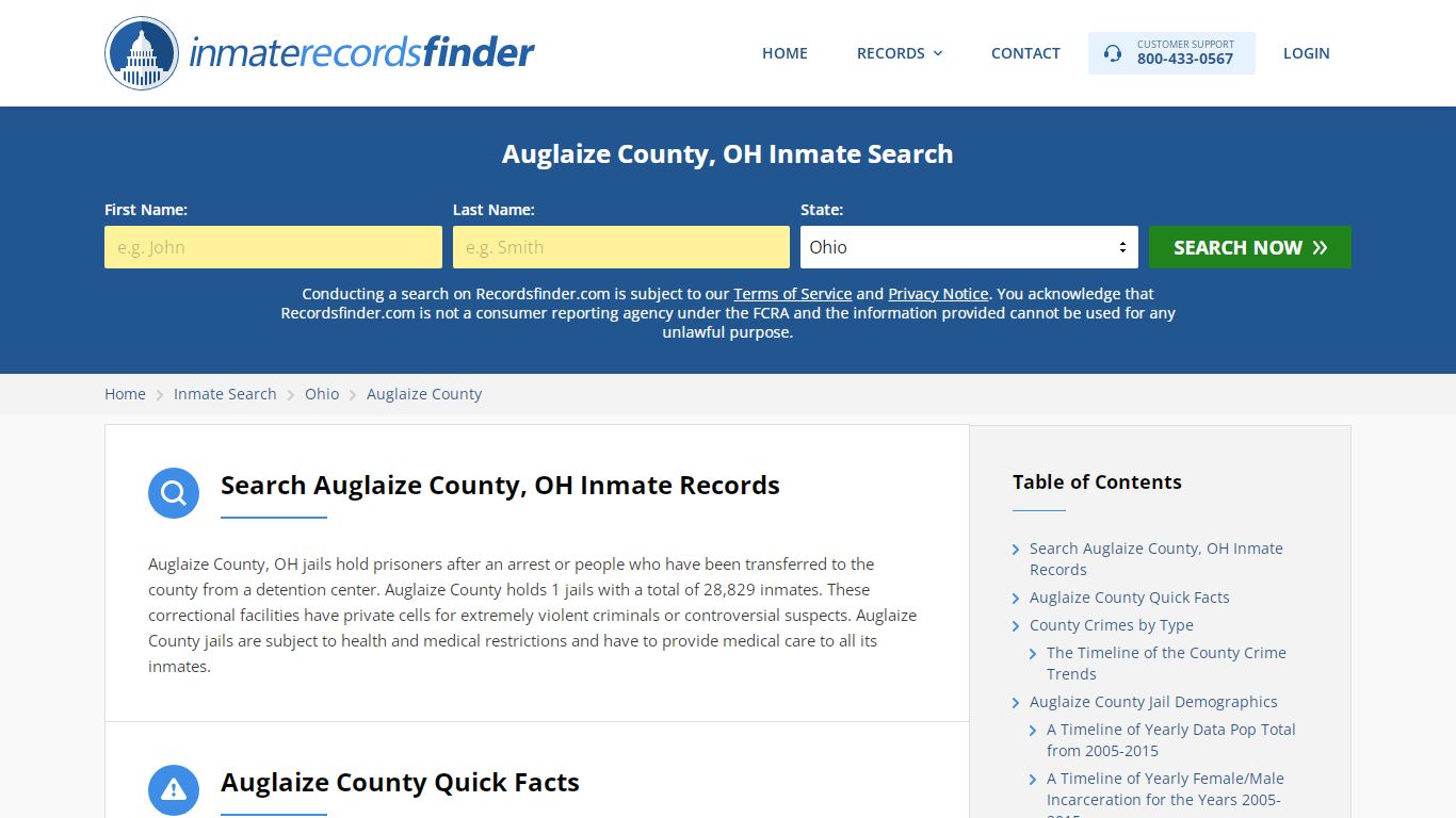 Auglaize County, OH Inmate Lookup & Jail Records Online