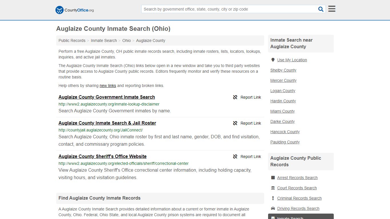 Inmate Search - Auglaize County, OH (Inmate Rosters ...